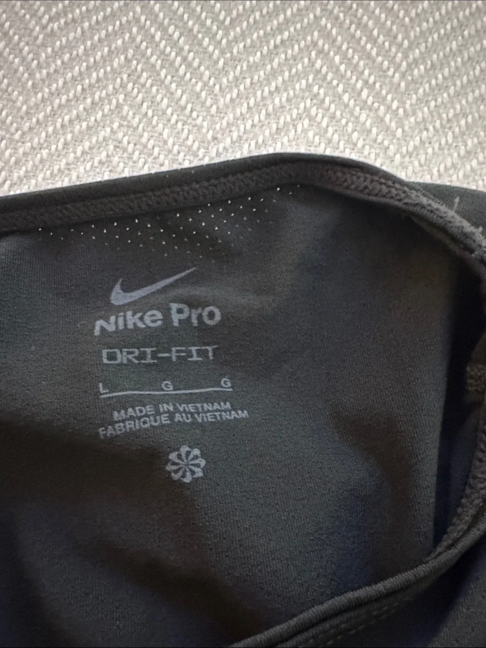 Nike Black Long Sleeve Top with White Swoosh